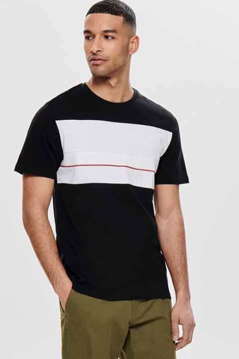 Only & Sons Lemar SS T-skjorte Black