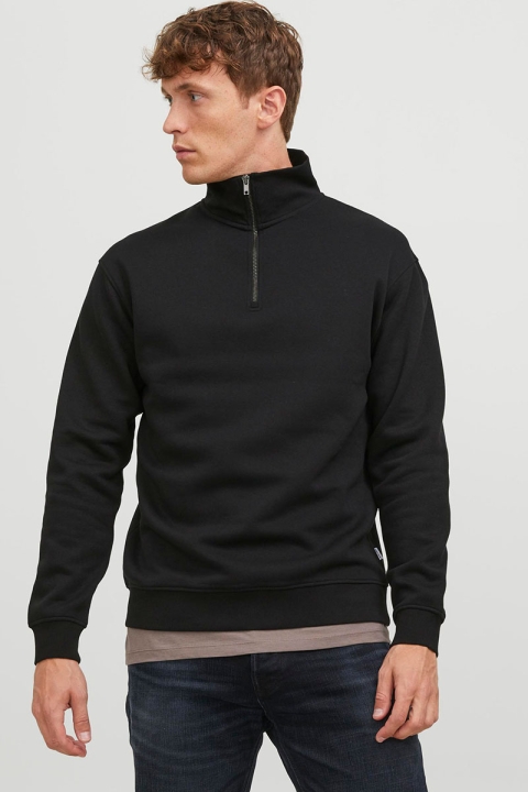 Jack & Jones Bradley Sweat Half Zip Black