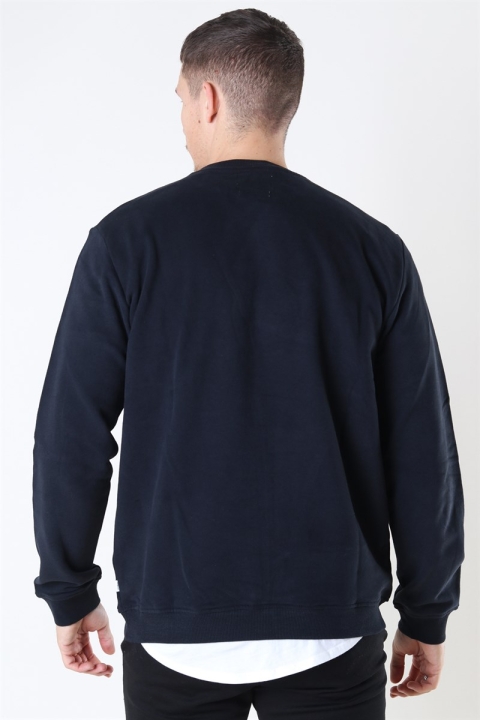 Woodbird Our Braxy Patch Crew Sweat Black