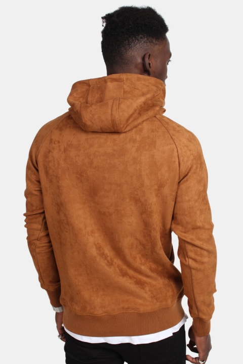 Urban Classics Imitation Suede  Hoddie Toffee