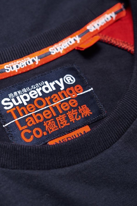 Superdry O L ENG'D Baseball SS T-skjorte Beach Navy