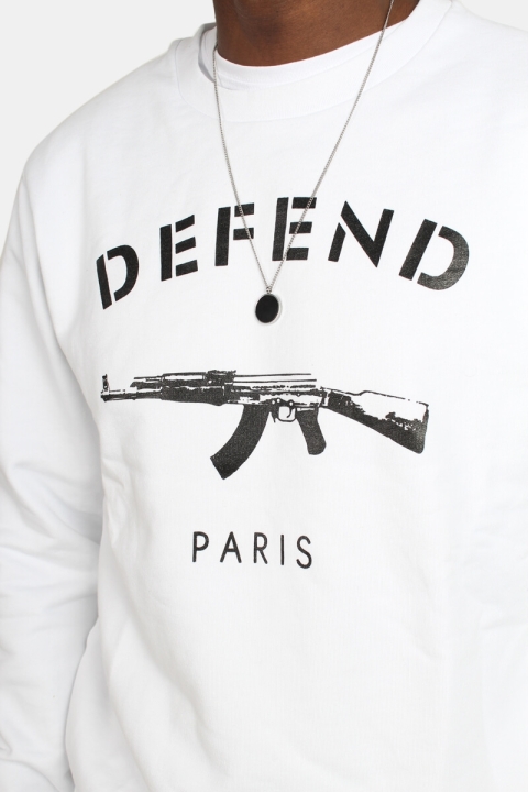 Defend Paris Paris Crew Genser Crewneck White 