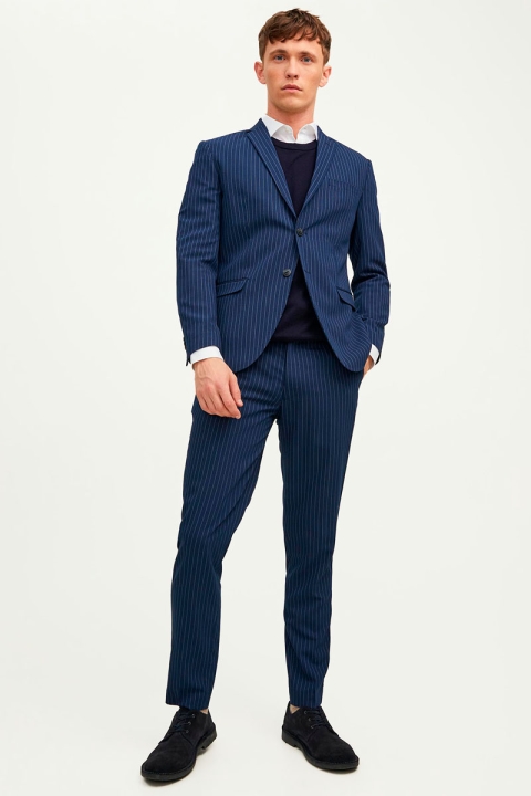 Jack & Jones FRANCO PIN STRIPE SUIT Navy Blazer