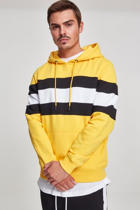 Klokkeban Classics Chest Striped Hoodie Chromeyellow/ Black/ White