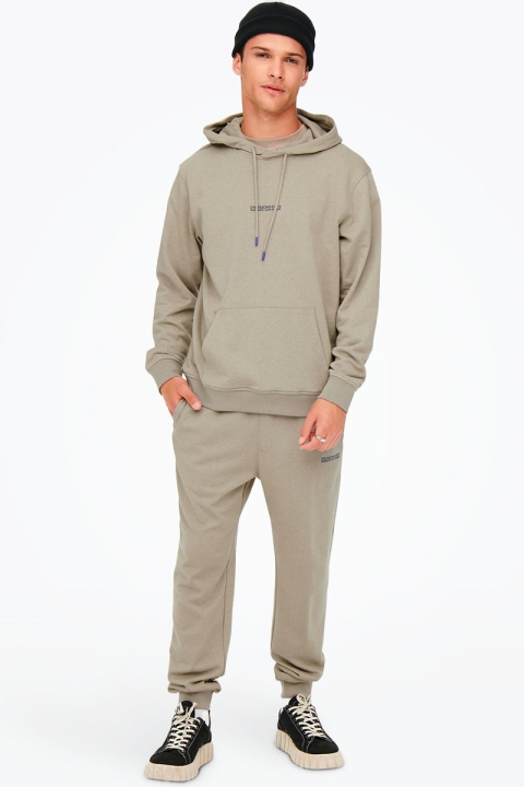ONLY & SONS ELON LOGO HOOD SWT Silver Lining