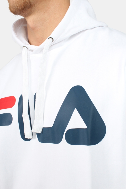 Fila Classic Logo Hoodie Kangaroo Bright White