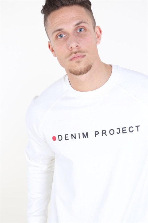 Denim Project Logo Crew Genser Off White