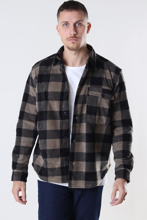 ONLY & SONS ONSTYN RLX 1PKT FLEECE CHECK LS SHIRT Fallen Rock