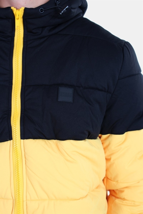 Klokkeban Classics Hooded 2-Tone Puffer Jakke Chrome Yellow/Black