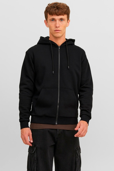 Jack & Jones JJEBRADLEY SWEAT ZIP HOOD NOOS Black