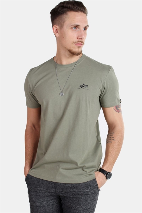 Alpha Industries Basic T-skjorte Small Logo Olive