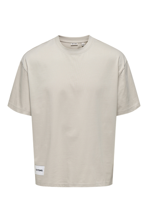 ONLY & SONS Lale Oversize Fit Tee Silver Lining