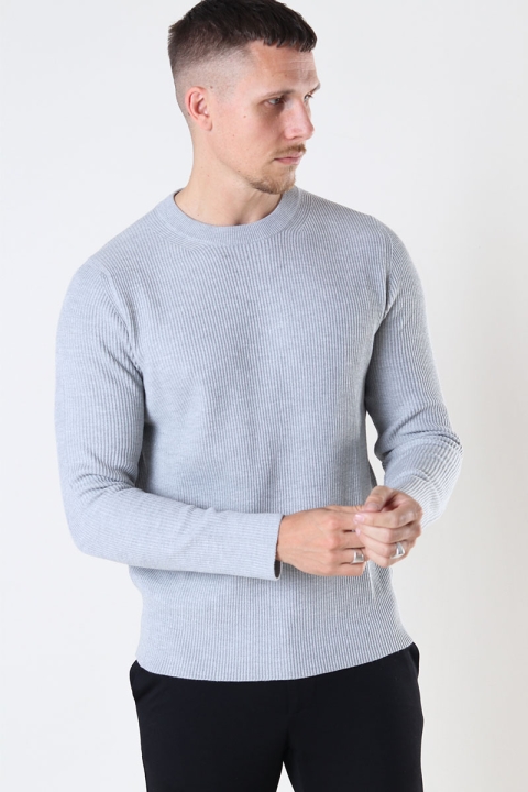 Jack & Jones PERFECT KNIT CREW NECK Cool Grey