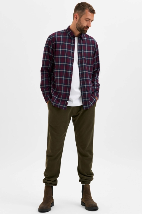 Selected SLHSLIMTRENT SHIRT LS CHECK W Winetasting Checks