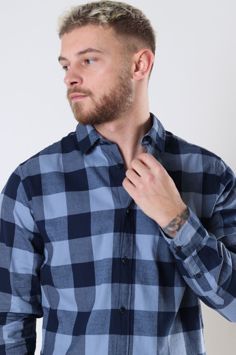 Jack & Jones GINGHAM TWILL SHIRT L/S Flint Stone