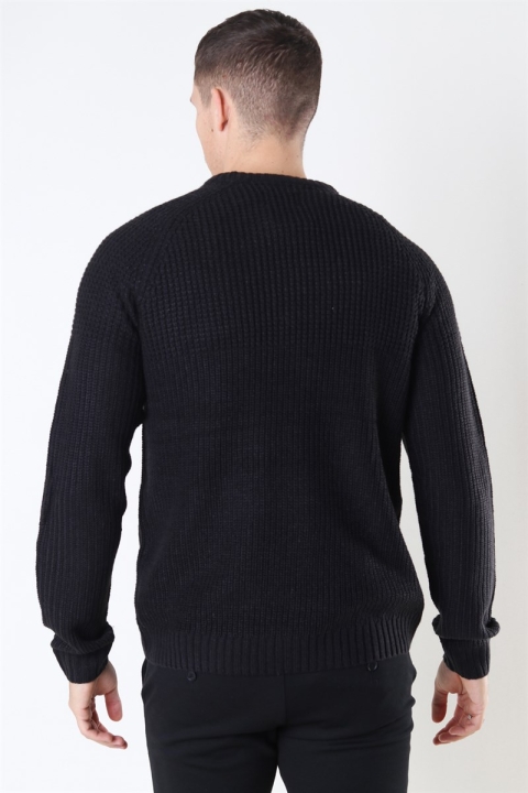 Only & Sons Kelvin 5 Struc Crew Neck Strikke Black