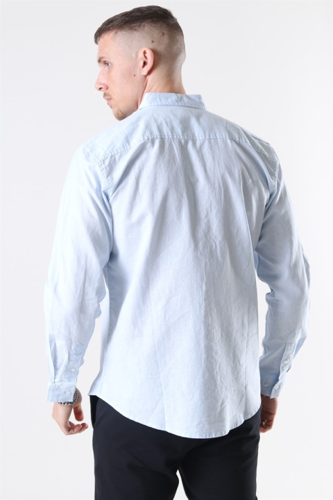 Clean Cut Copenhagen Cotton Linen Skjorte Sky Blue
