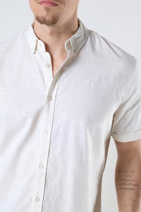 Clean Cut Copenhagen Cotton / Linnen Shirt S/S Ecru