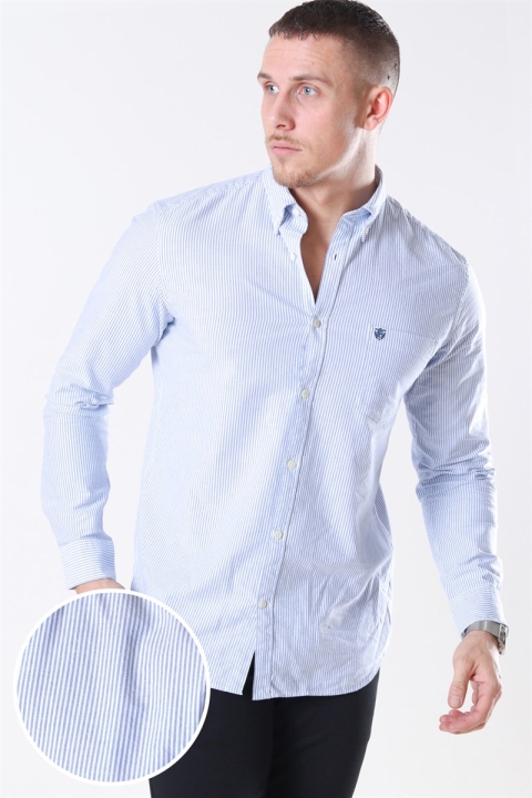 Selected Collect Skjorte White/Light Blue Stripe
