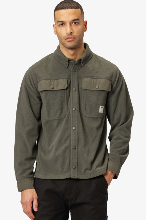 Fat Moose Herold Fleece Overshirt Beetle Green