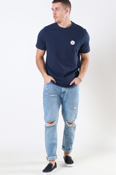 Woodbird Our Jarvis Patch T-shirt Navy