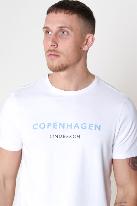 Lindbergh City Print S/S T-shirt White