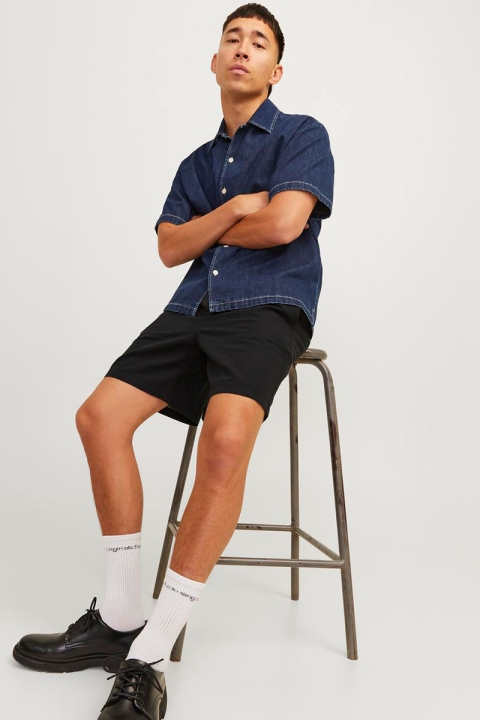 Jack & Jones Jaiden Summer Linen Shorts Black