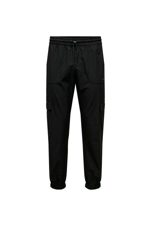 ONLY & SONS Noah Athleisure Cargo Track Pants Black