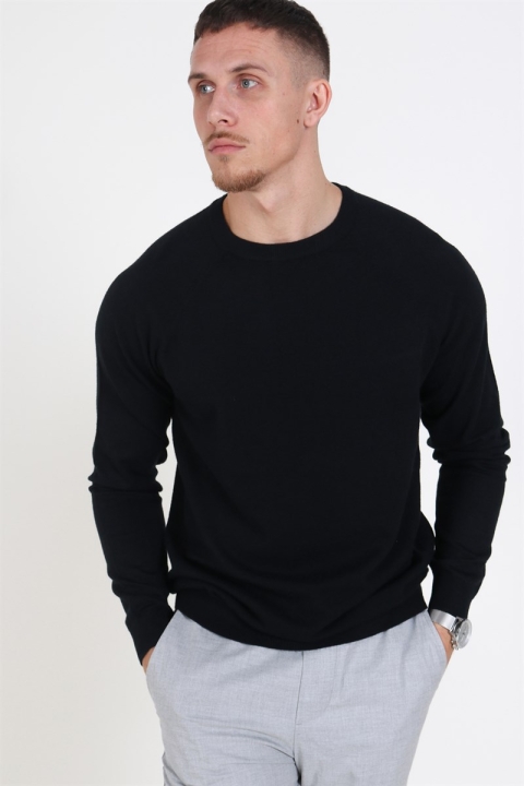 Only & Sons Mikkel Soft Crew Raglan Strikke Black