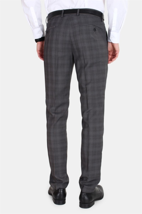 Lindbergh Checked Men's Jakkesæt Check Grey