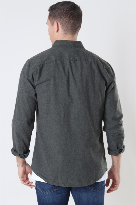 Only & Sons Edin LS Flannel Twill Skjorte Deep Depths