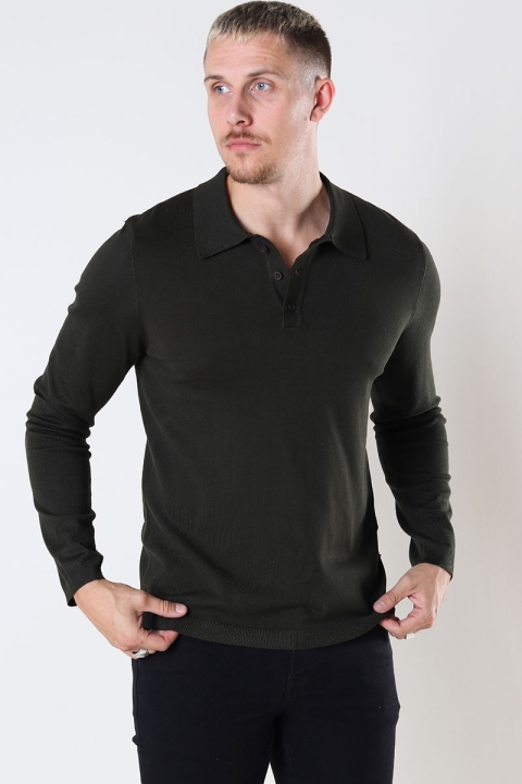 ONLY & SONS WYLER LIFE LS POLO KNIT Rosin