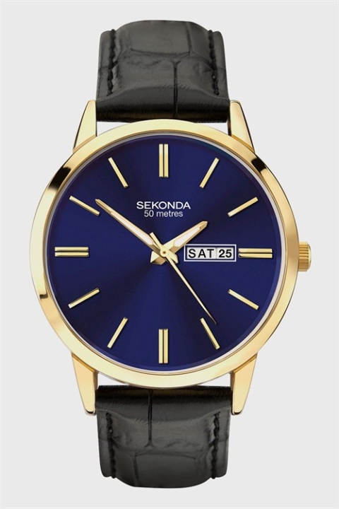 Sekonda 1863 Classic Dark Brown Leather Klokke