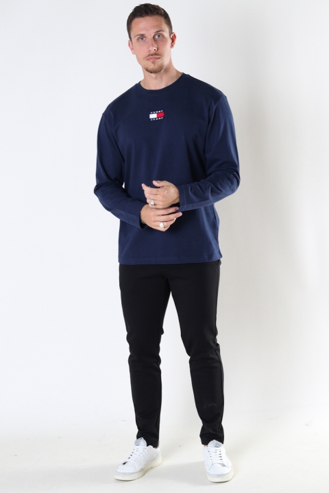 TJM LS TOMMY BADGE TEE Twilight Navy