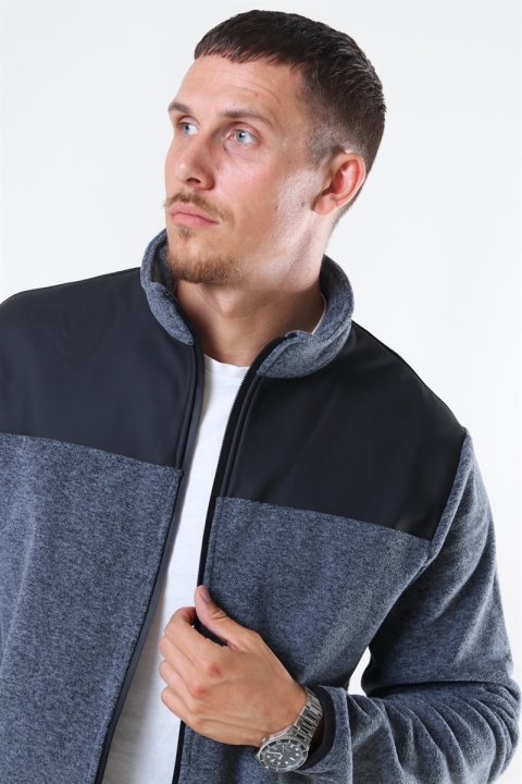 Rains Fleece Zip Puller Jakke Grey Melange