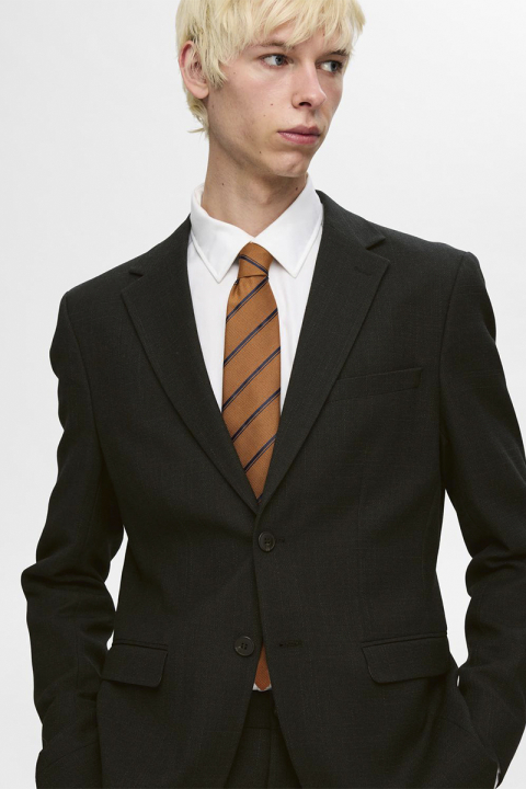 Selected Slim Oasis Linen Blazer Dark Green