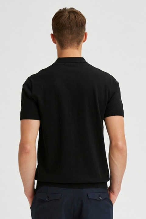 Selected SLHBERG SS POLO NECK B NOOS Black