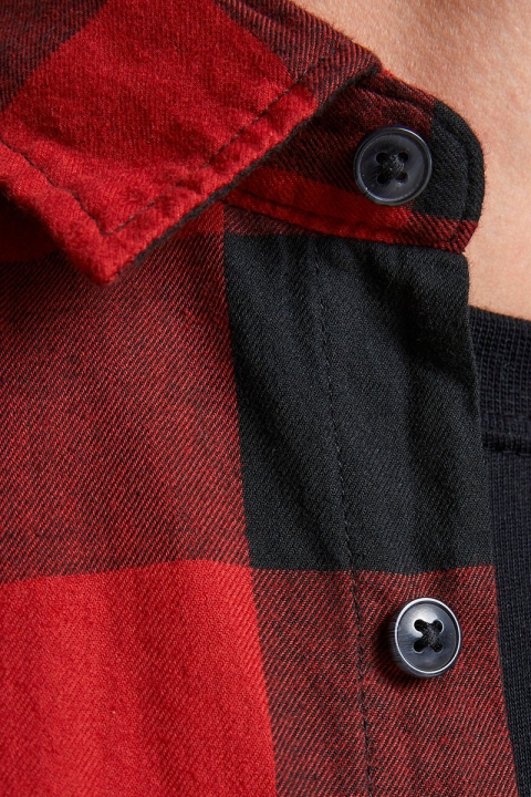 Jack & Jones JJEGINGHAM TWILL SHIRT L/S NOOS Brick Red