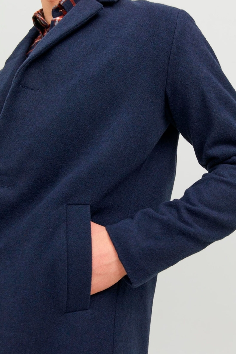 Jack & Jones Zac Wool Coat Navy Blazer