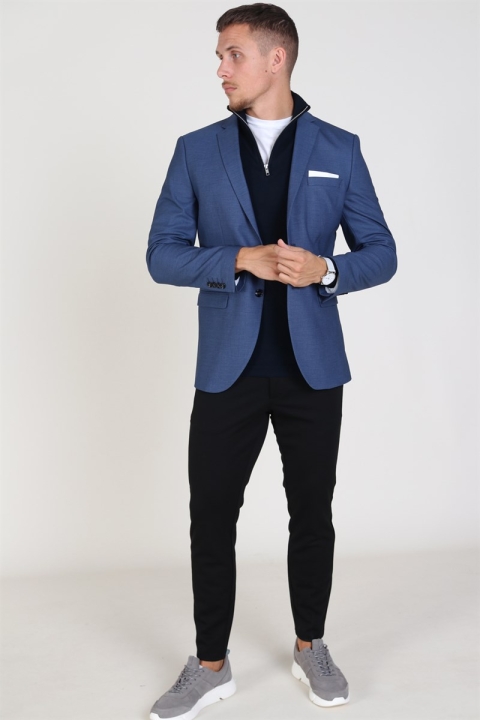 Tailored & Originals Murray Half Zip Strikke Insignia Blue