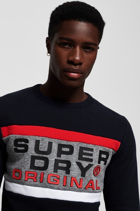 Superdry Trophy Crew Genser Navy