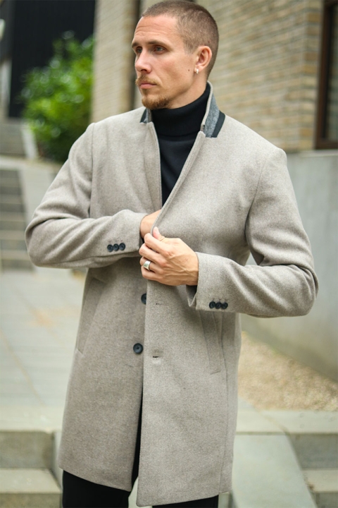 Jack & Jones Morrison Wool Coat Greige