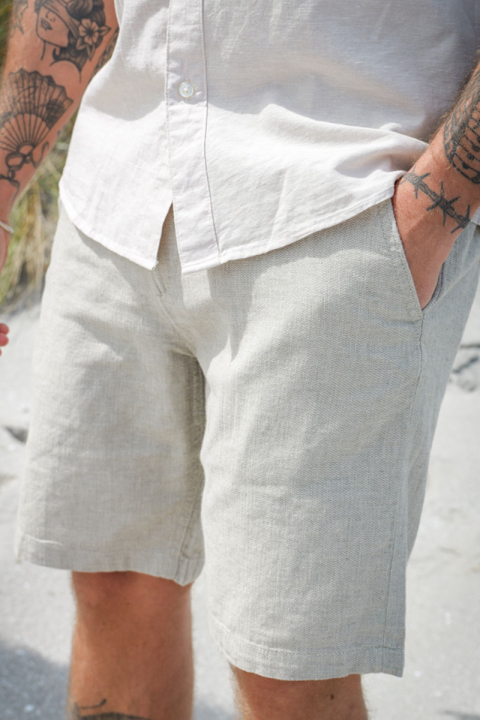 Selected Regular Brody Linen Shorts Vetiver