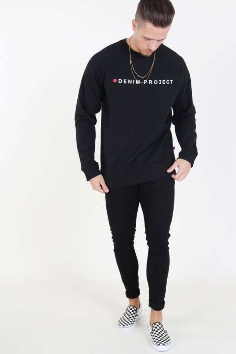 Denim Project Logo Crew Genser Black