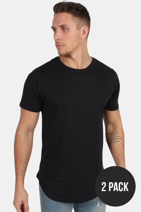 Only & Sons 2pack T-skjorte Matt Longy Tee New Exp Black
