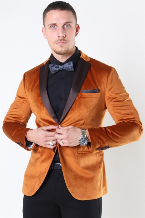 Selected Slim Rich Blazer Caramel Café