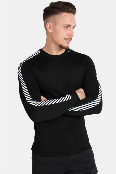 Helly Hansen Lifa Stripe Crew Basislag Black