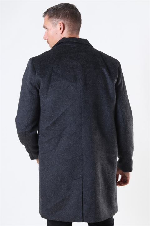 Only & Sons Iker Melange Ullfrakk Dark Grey Melange