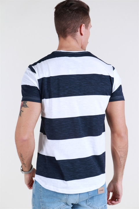 Solid Caleb SS Stripe T-skjorte Insignia Blue