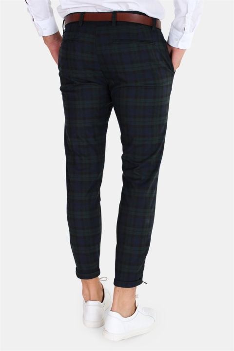 Gabba Pisa Chino Check Bukser Navy Green